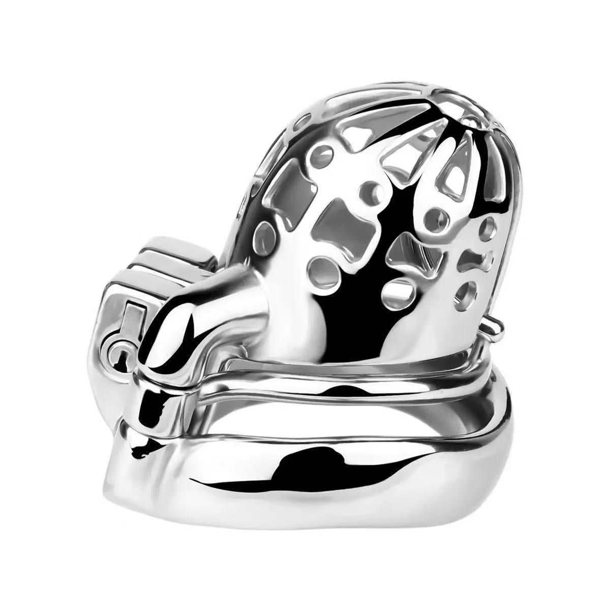 Metal Chastity Cage with Dual-Mode PA Ring – Removable Design for Two Unique Sensations