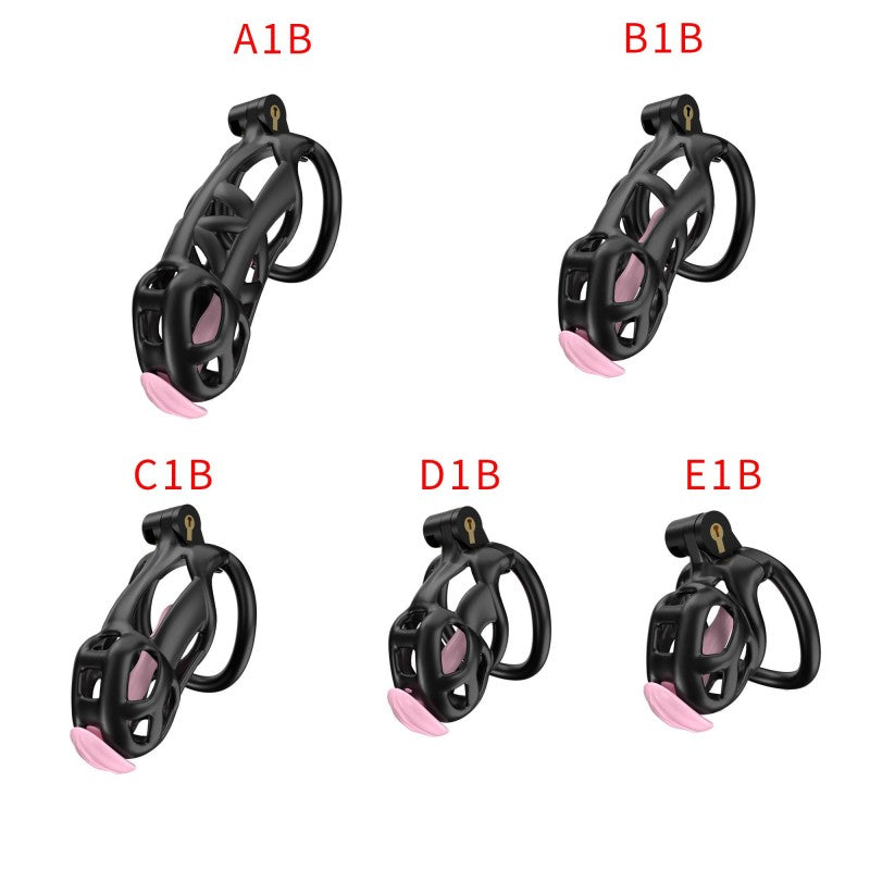 3D Printed Male Chastity Cage with Lock & 5 Rings – Resin Virginity Device for Men