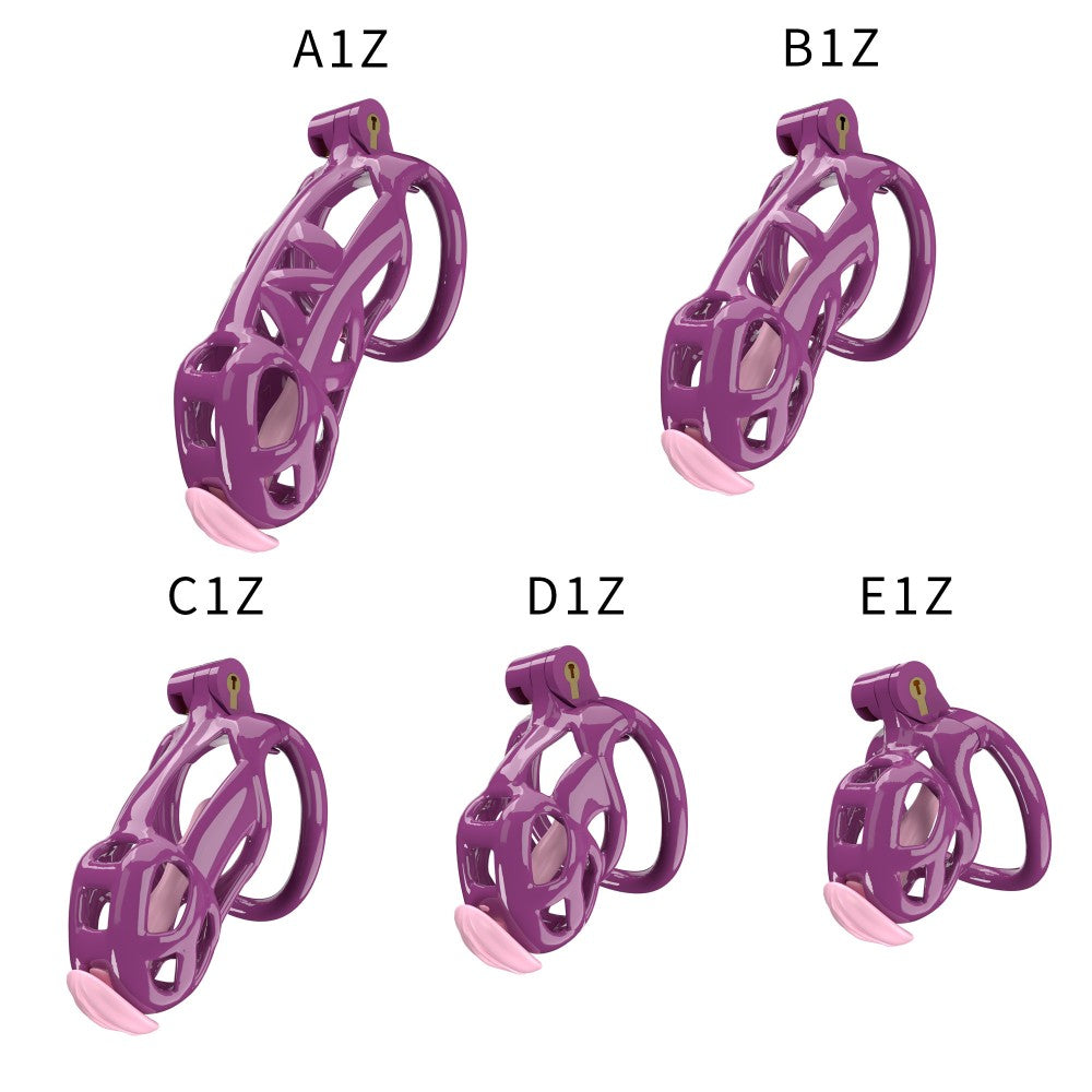 3D Printed Male Chastity Cage with Lock & 5 Rings – Resin Virginity Device for Men