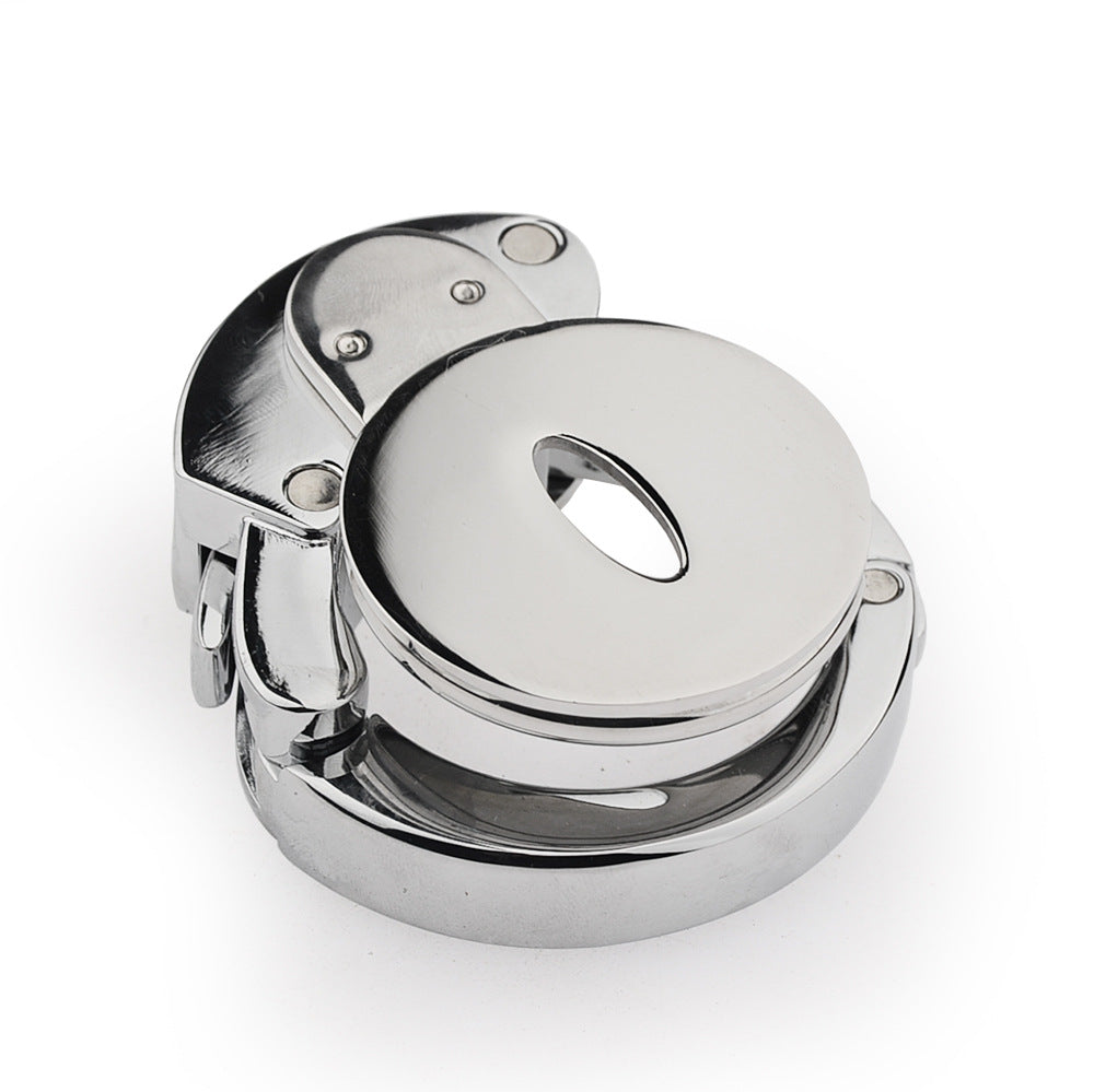 Chastity Cage with Integrated Flat Lock – Adjustable Fit (32mm–50mm)