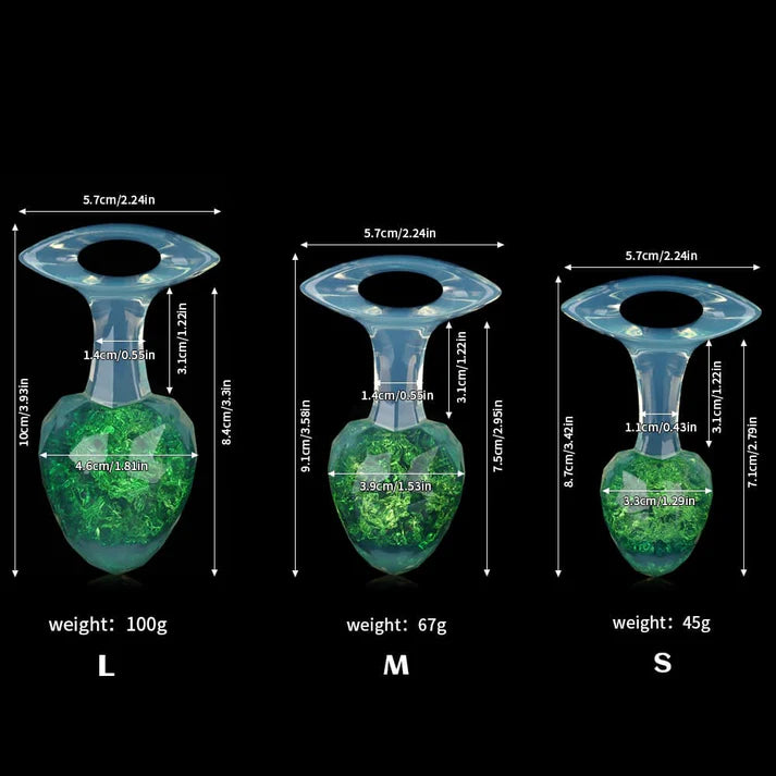 Tapones de mantequilla de cristal de diamante - 9 colores