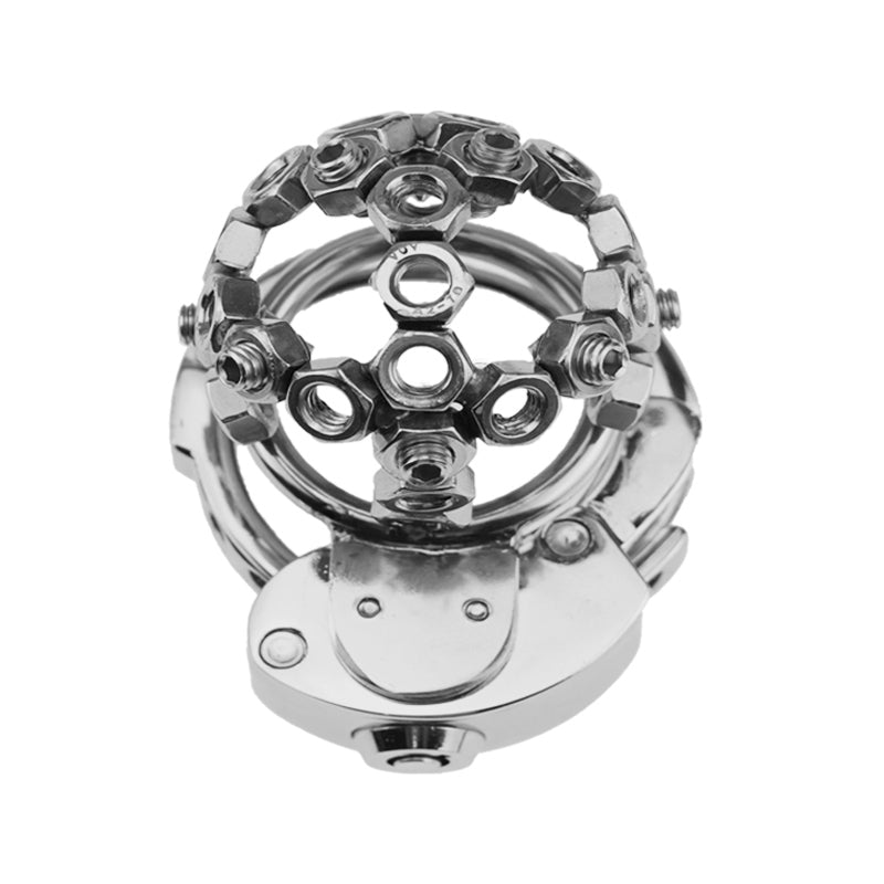 Stainless Steel Chastity Device for Men|Long Cock Cage with 6-Level Fit (32–50mm)