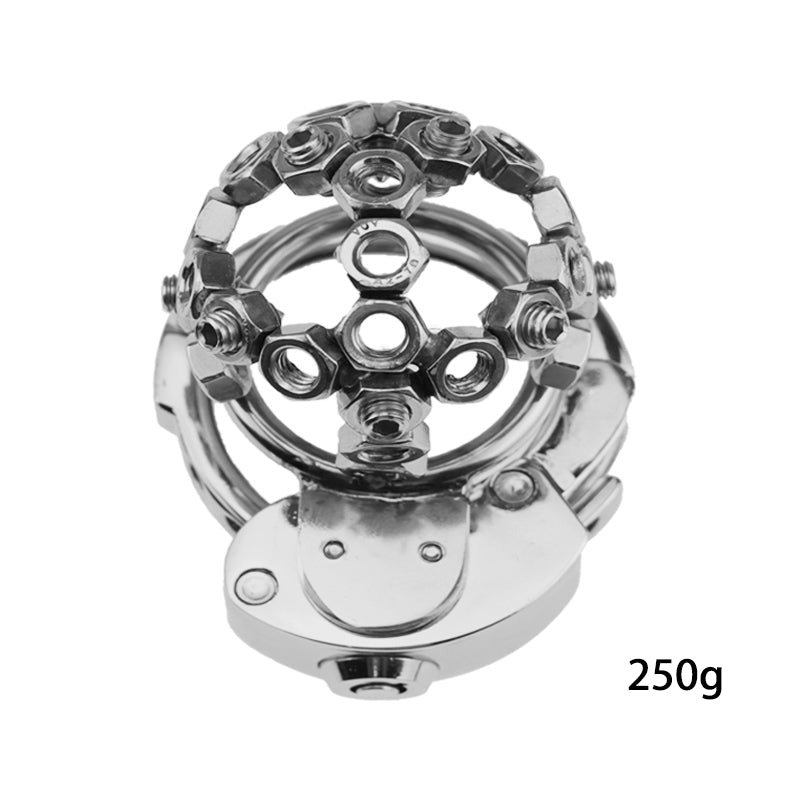 Stainless Steel Chastity Device for Men|Long Cock Cage with 6-Level Fit (32–50mm)