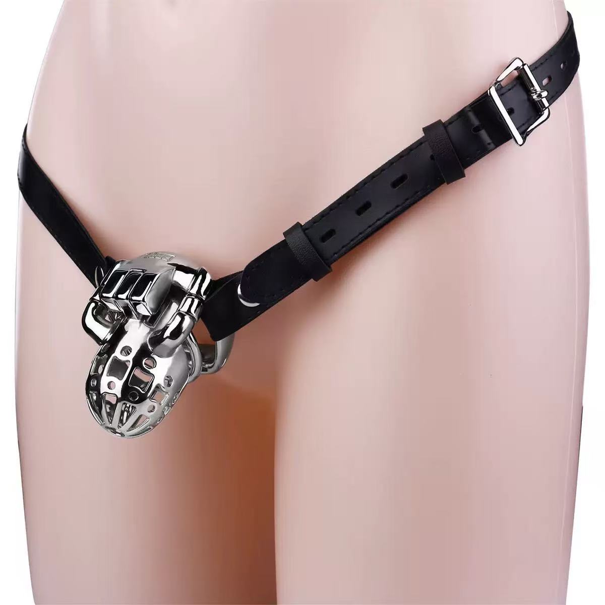 Metal Chastity Cage with Dual-Mode PA Ring – Removable Design for Two Unique Sensations