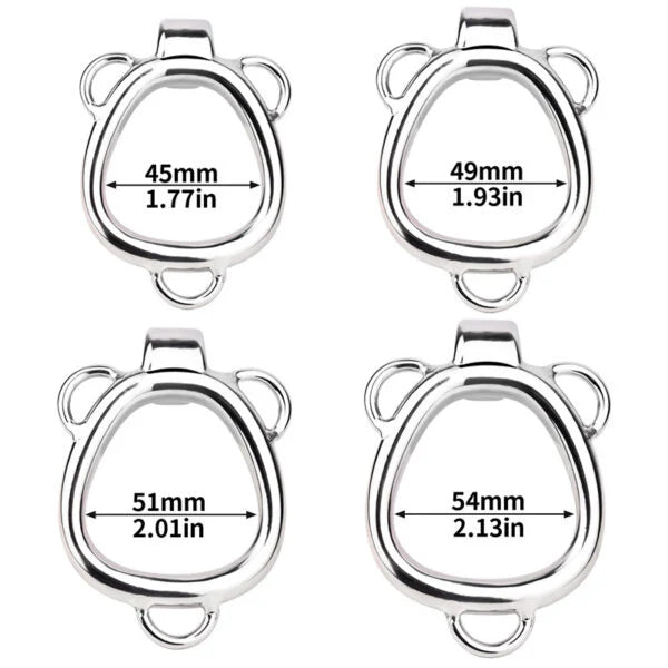 Petit anneau de chasteté doré en forme de coquillage