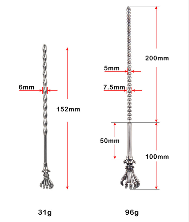 Skull Fingers Urethral Sound Rod