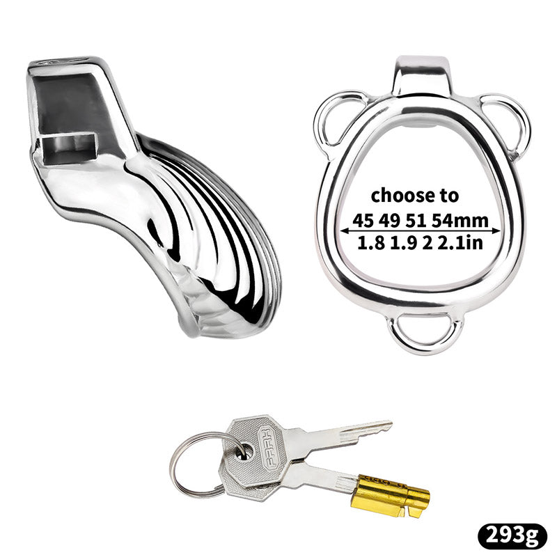 Small Gold Shell-Shaped Chastity Cage – Comfortable & Secure Male Lock