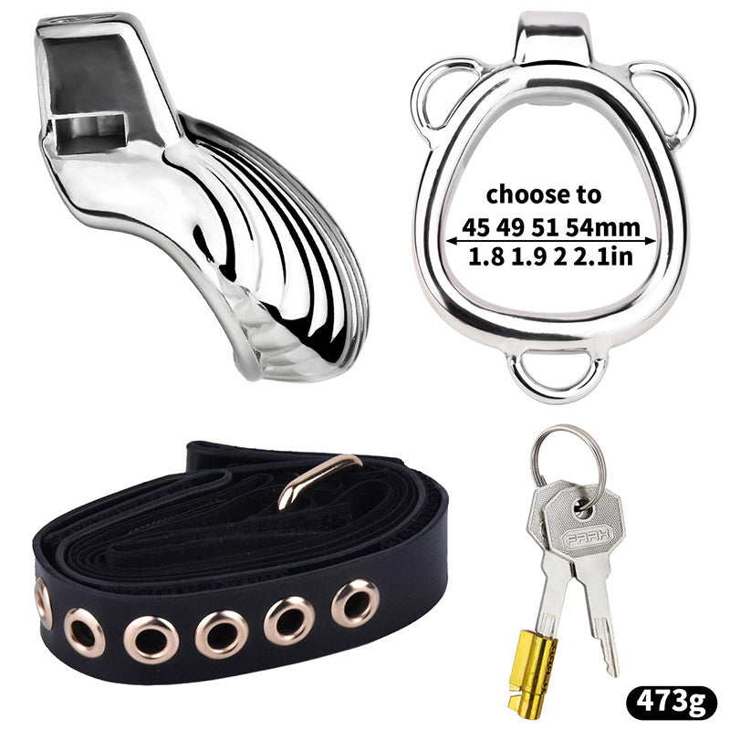 Small Gold Shell-Shaped Chastity Cage – Comfortable & Secure Male Lock