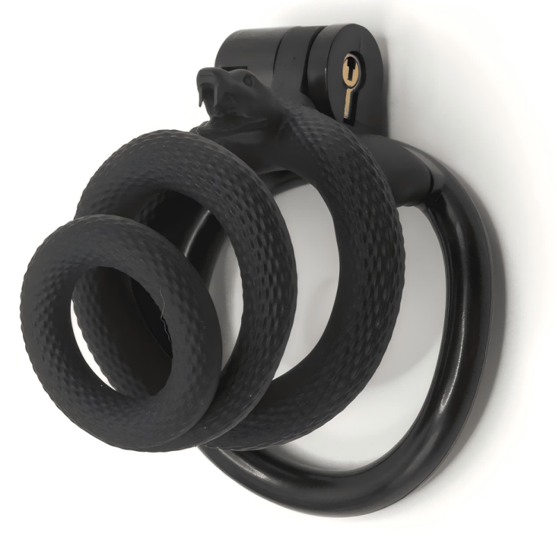 Snake-Shaped Resin Chastity Cage – Spiral Wrap Design | Lightweight, Breathable & Secure Fit