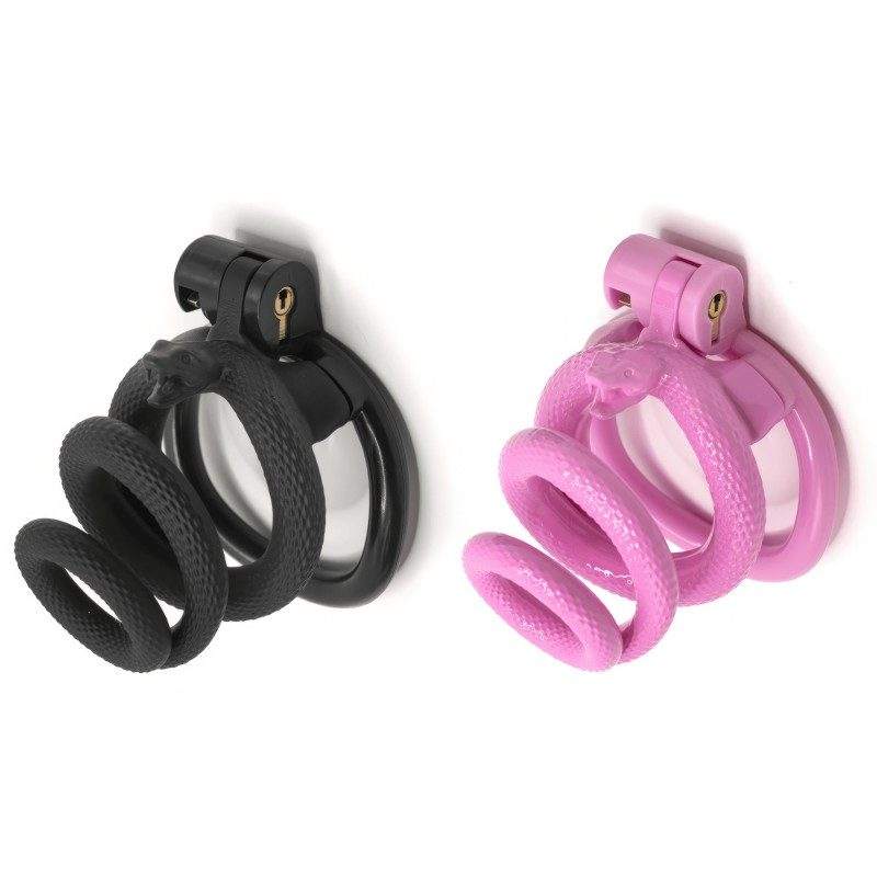 Schlangenförmiger Keuschheitskäfig aus Harz – Spiralwickeldesign | Leicht, atmungsaktiv und sicherer Sitz