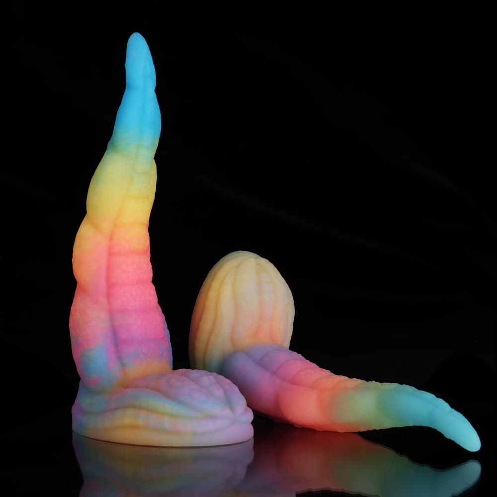 Octopus Tail Fantasy Dildo – Blue, Yellow & Purple
