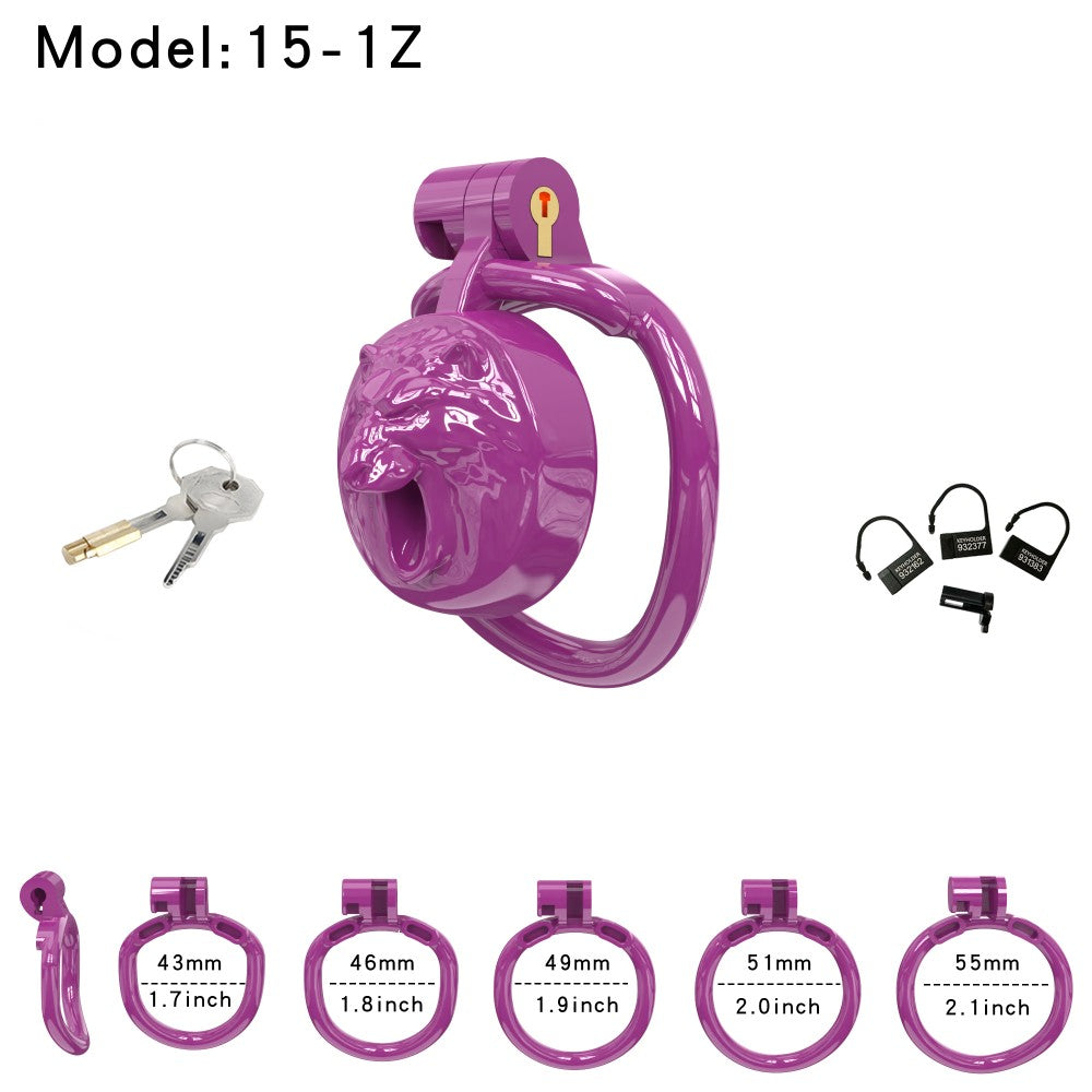 WolfHead Roar– 3D Printed Chastity Lock with Negative Pole Cup Holder