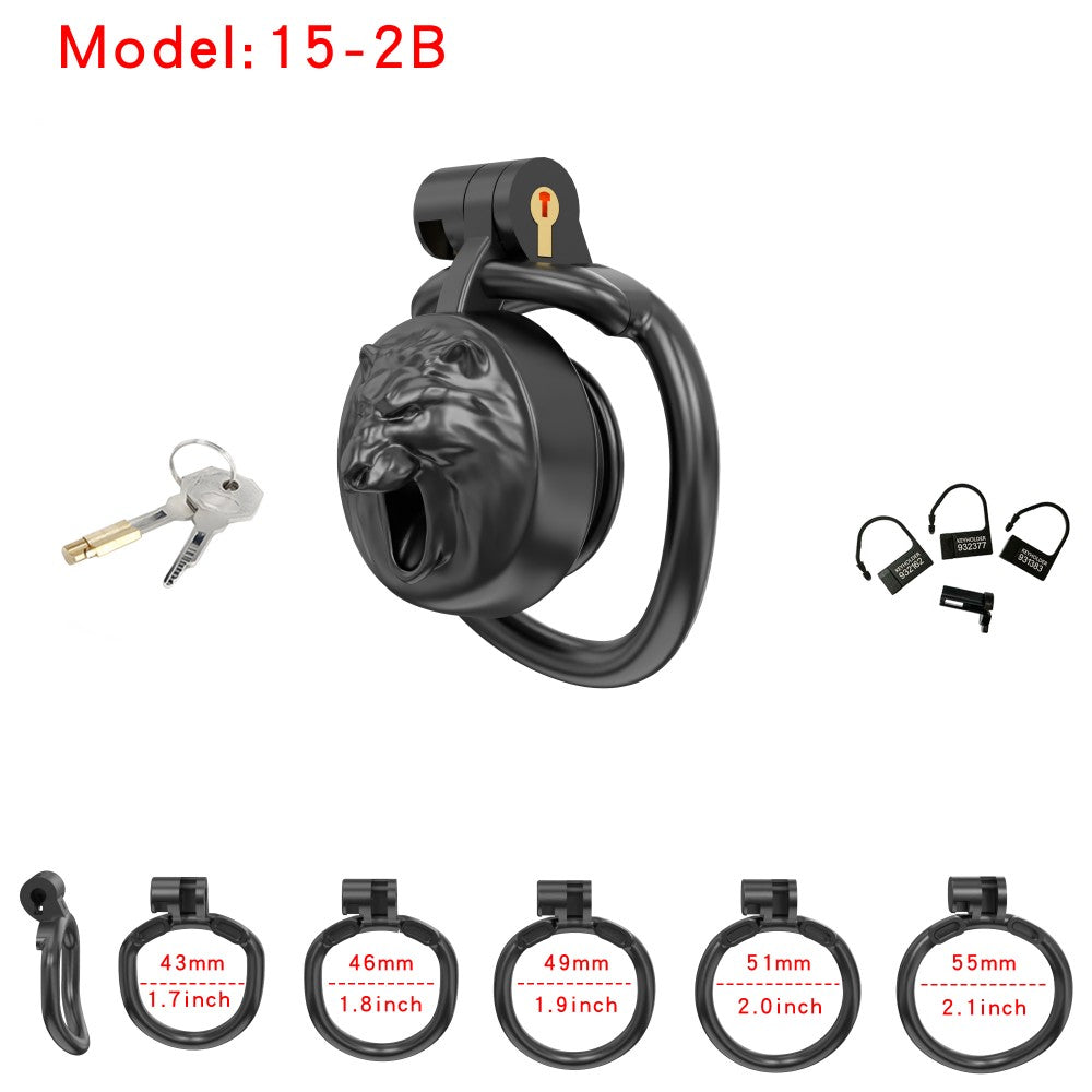 WolfHead Roar– 3D Printed Chastity Lock with Negative Pole Cup Holder