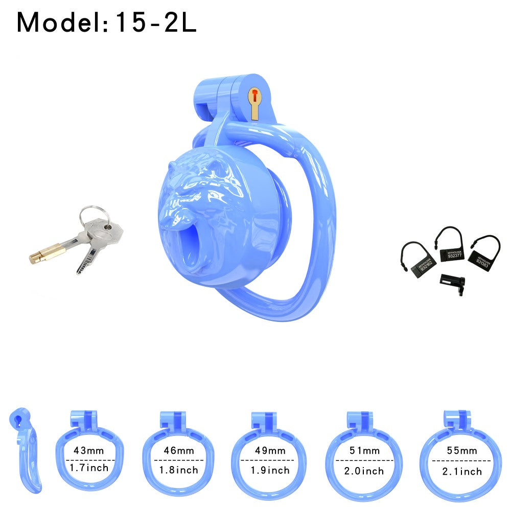WolfHead Roar– 3D Printed Chastity Lock with Negative Pole Cup Holder