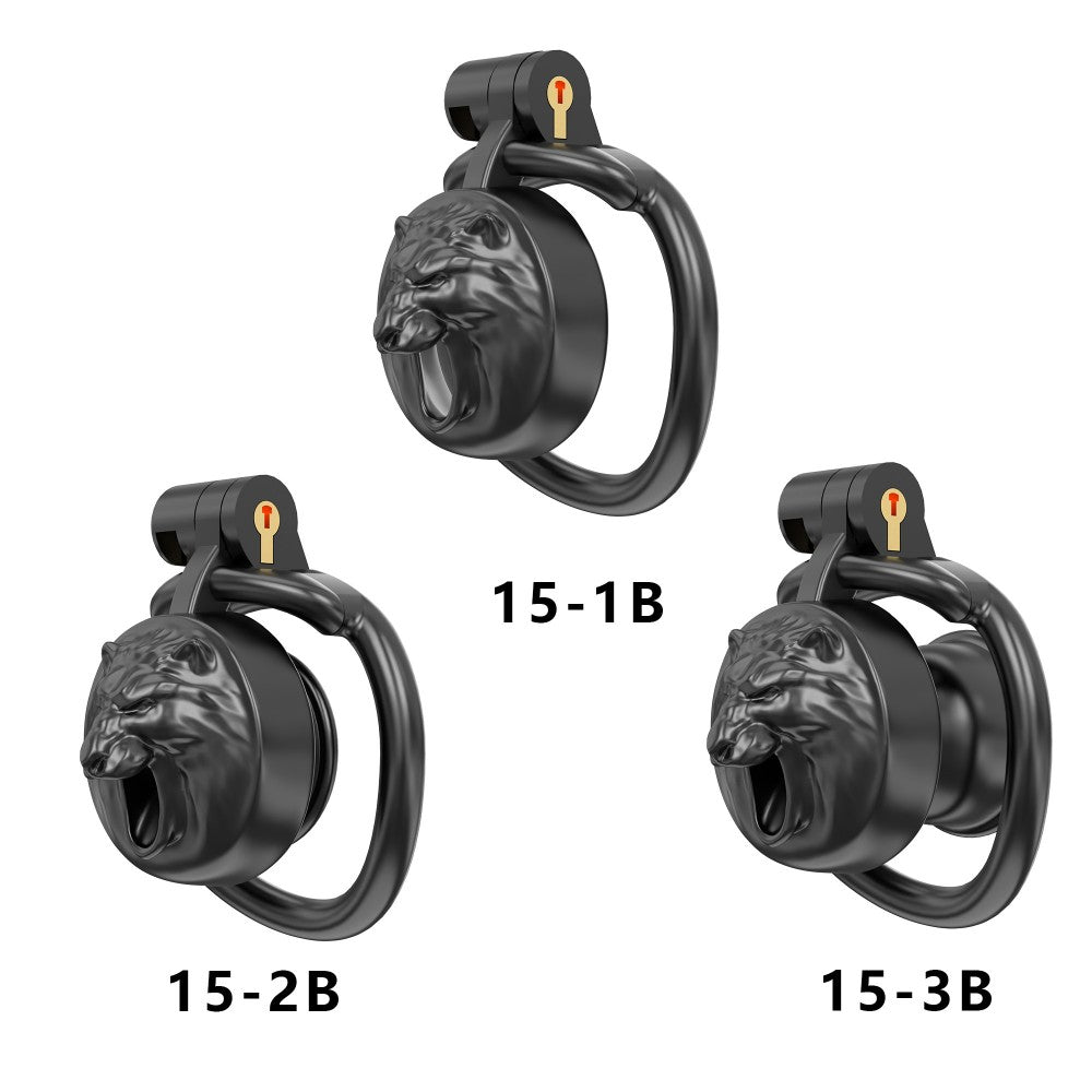 WolfHead Roar– 3D Printed Chastity Lock with Negative Pole Cup Holder