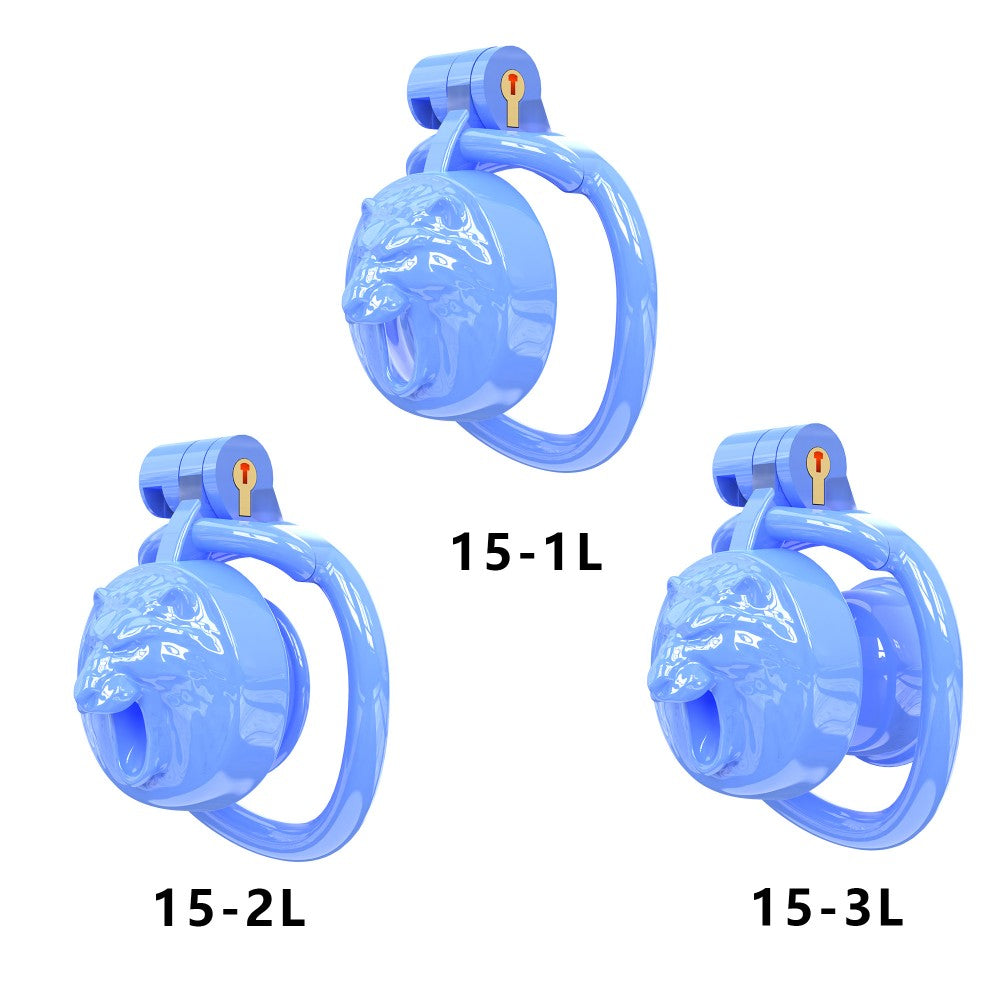 WolfHead Roar– 3D Printed Chastity Lock with Negative Pole Cup Holder