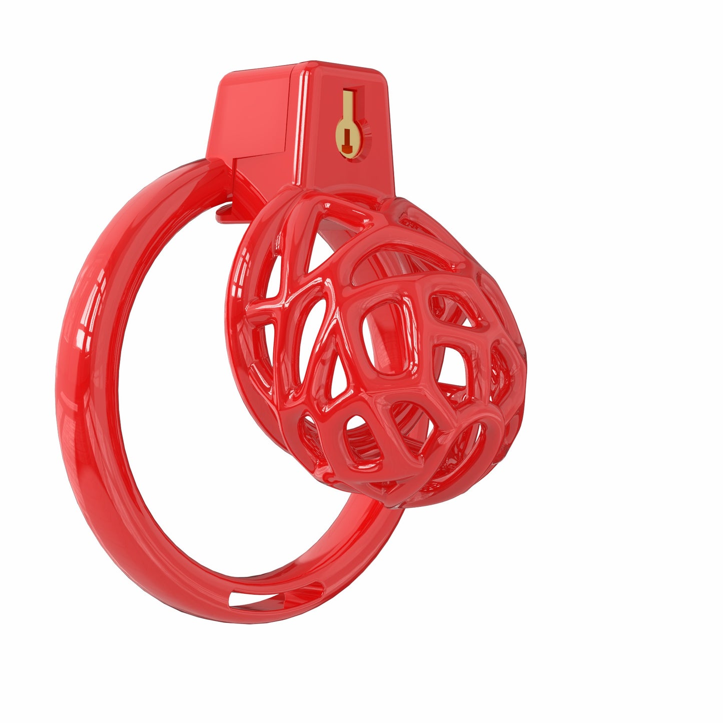 Leichter Keuschheitskäfig aus Harz – Zufälliges Netzdesign, atmungsaktiv, verschiedene Größen und Farben erhältlich