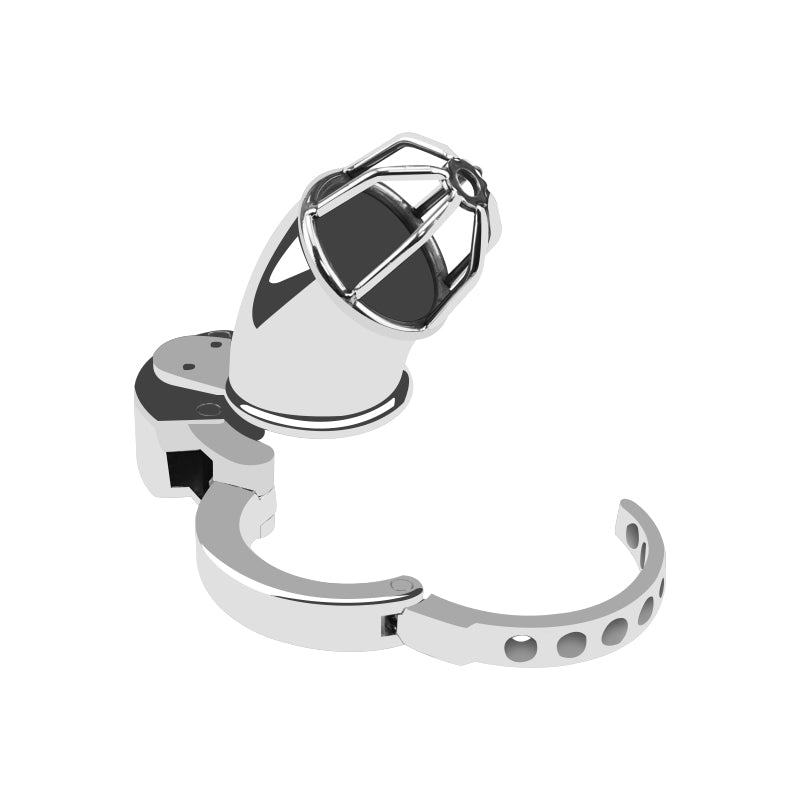 Stainless Steel Chastity Device for Men|Long Cock Cage with 6-Level Fit (32–50mm)