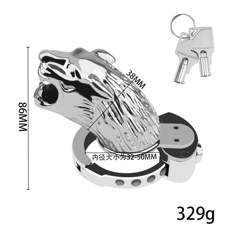 Stainless Steel Chastity Device for Men|Long Cock Cage with 6-Level Fit (32–50mm)