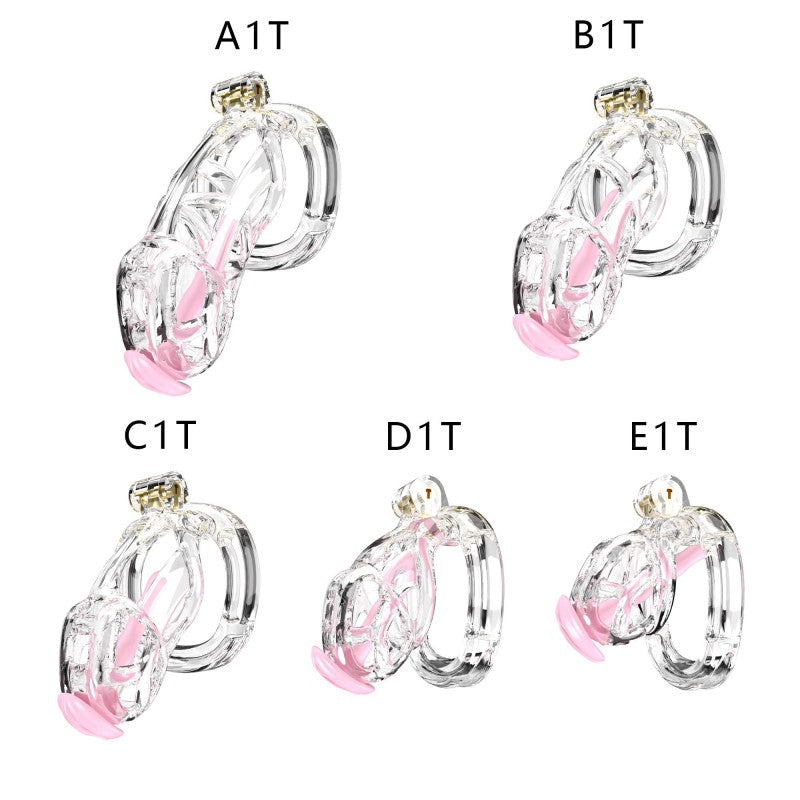 Transparent Viper Chastity Cage – 5 Sizes, Wearable Ring Design, Sleek Fit