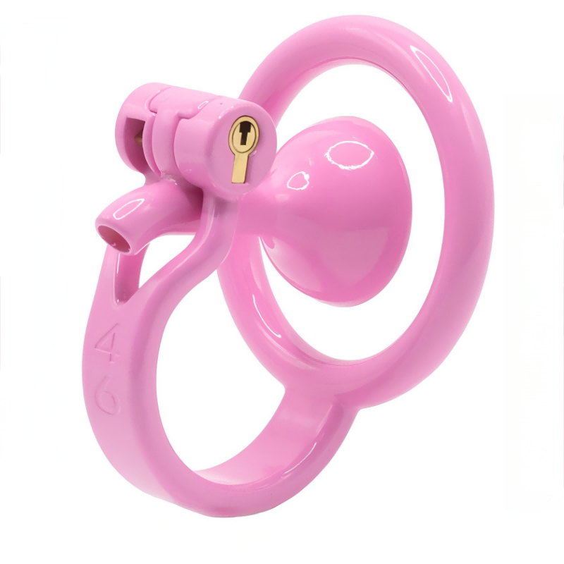 Inverted Male Chastity Cage with Extended Urethral Tube – Reversed Design