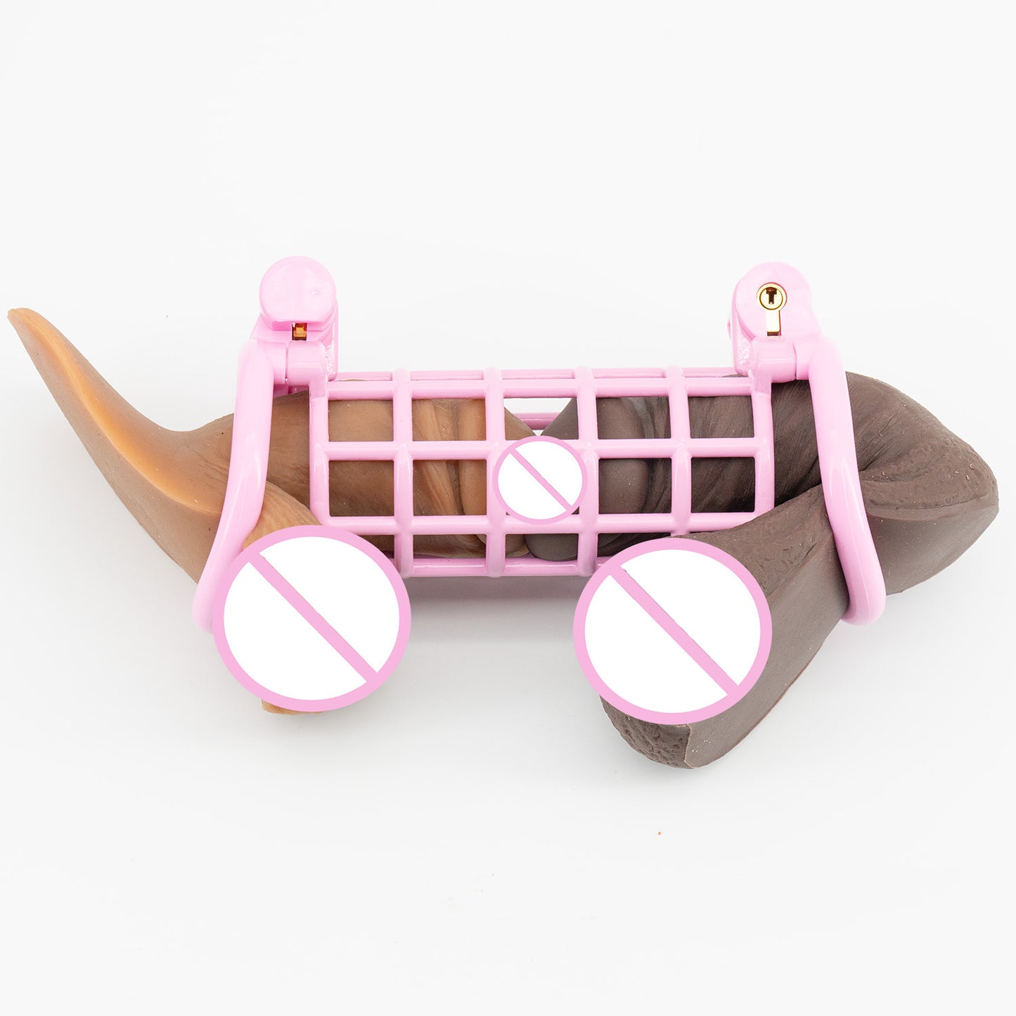 Double chicken cage chastity lock