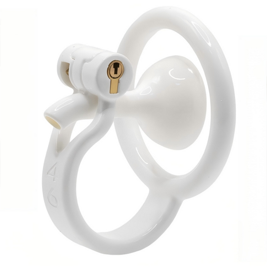 Inverted Male Chastity Cage with Extended Urethral Tube – Reversed Design