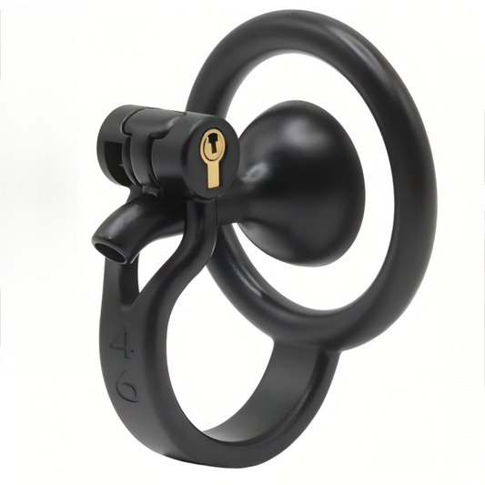 Inverted Male Chastity Cage with Extended Urethral Tube – Reversed Design