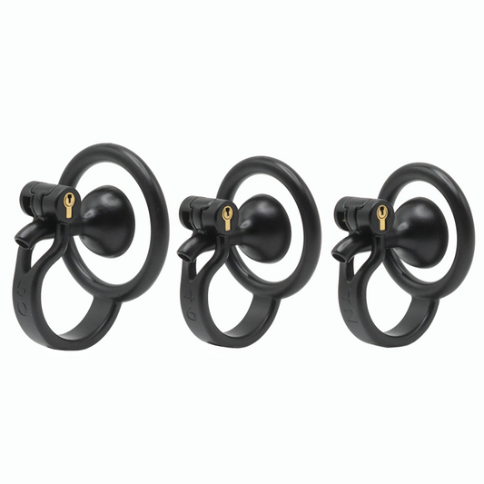 Inverted Male Chastity Cage with Extended Urethral Tube – Reversed Design