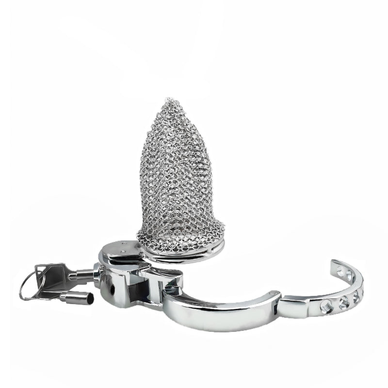 Stainless Steel Chastity Device for Men|Long Cock Cage with 6-Level Fit (32–50mm)