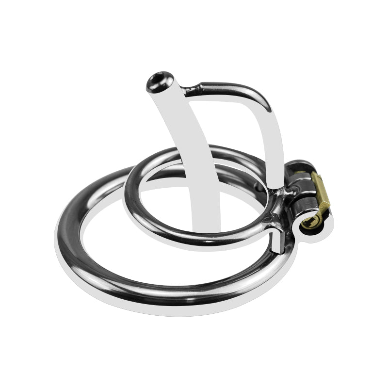 Metal Chastity Cage – Minimal Design with Urethral Tube