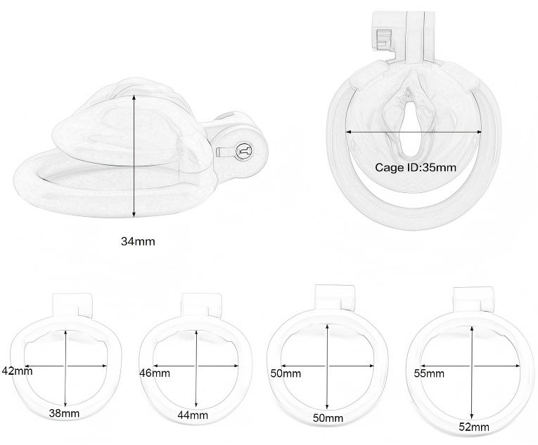 Imitation clitoral chastity lock