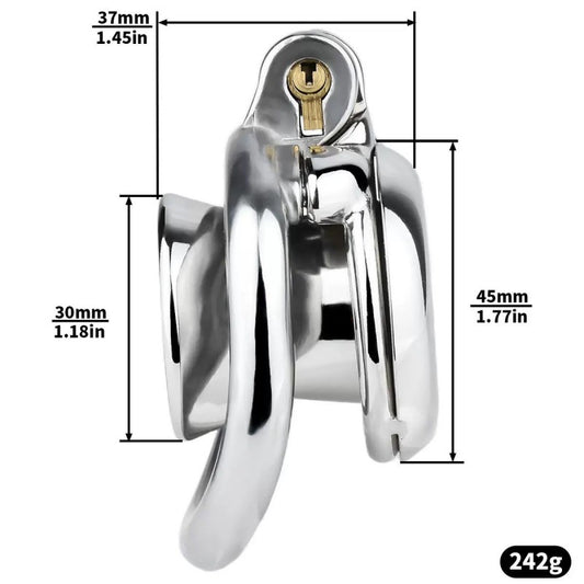 Flat Metal Male Chastity Cage – Inverted 2.0 Design