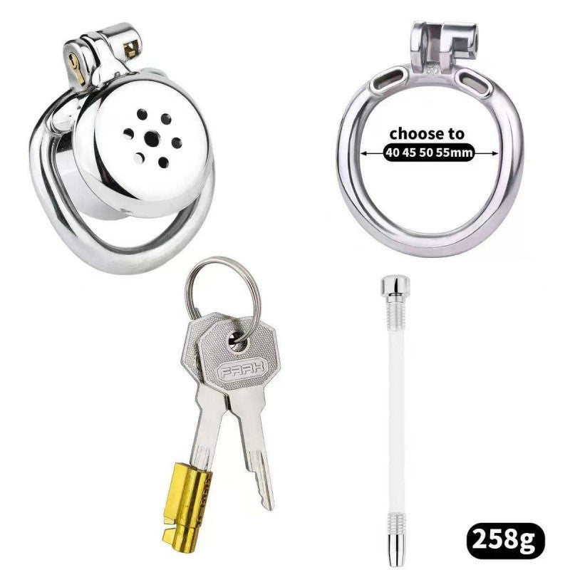 Flat Metal Male Chastity Cage – Inverted 2.0 Design