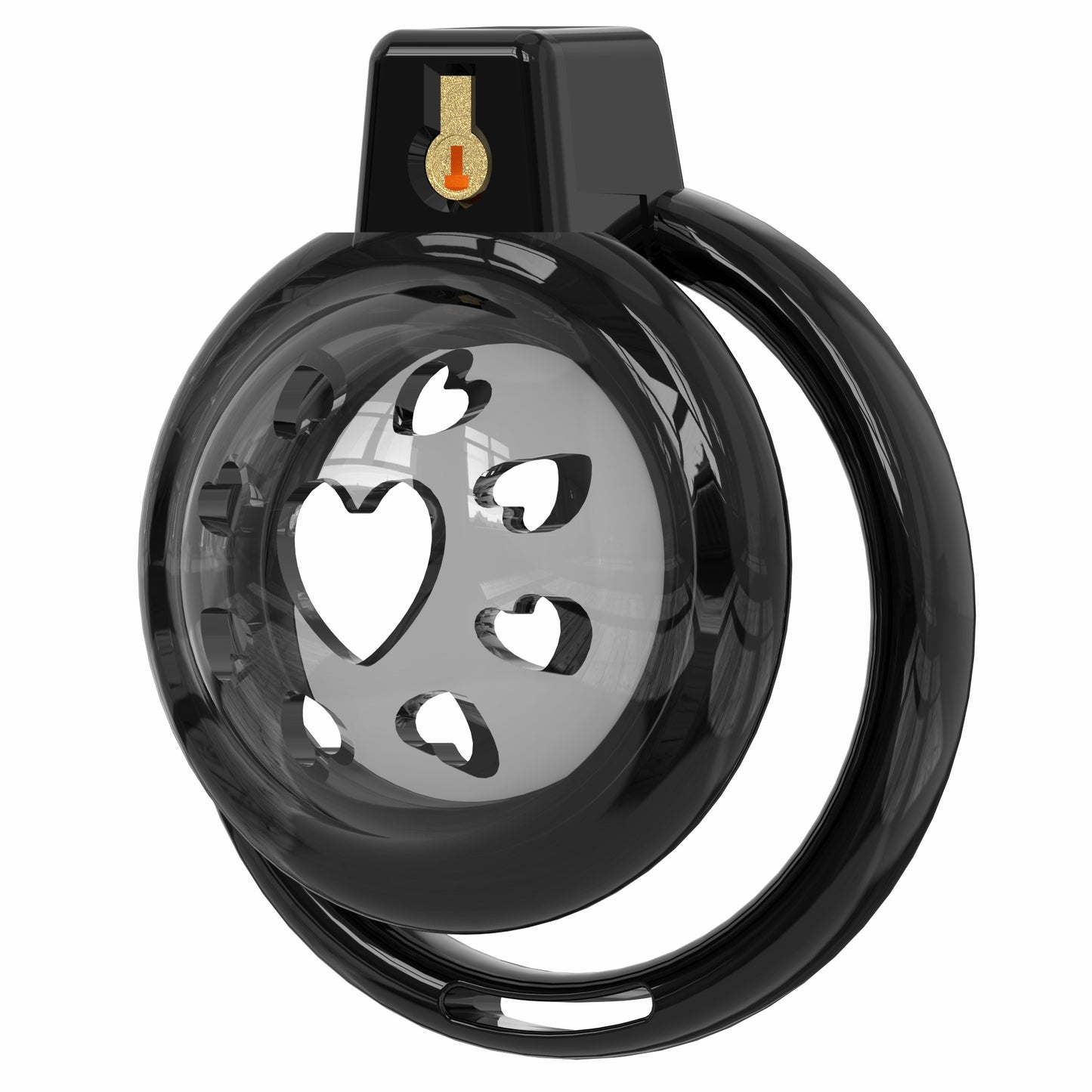 Short Soft Chastity Cage – Heart Vent Design, TPE/Silicone, Multi-Shaped