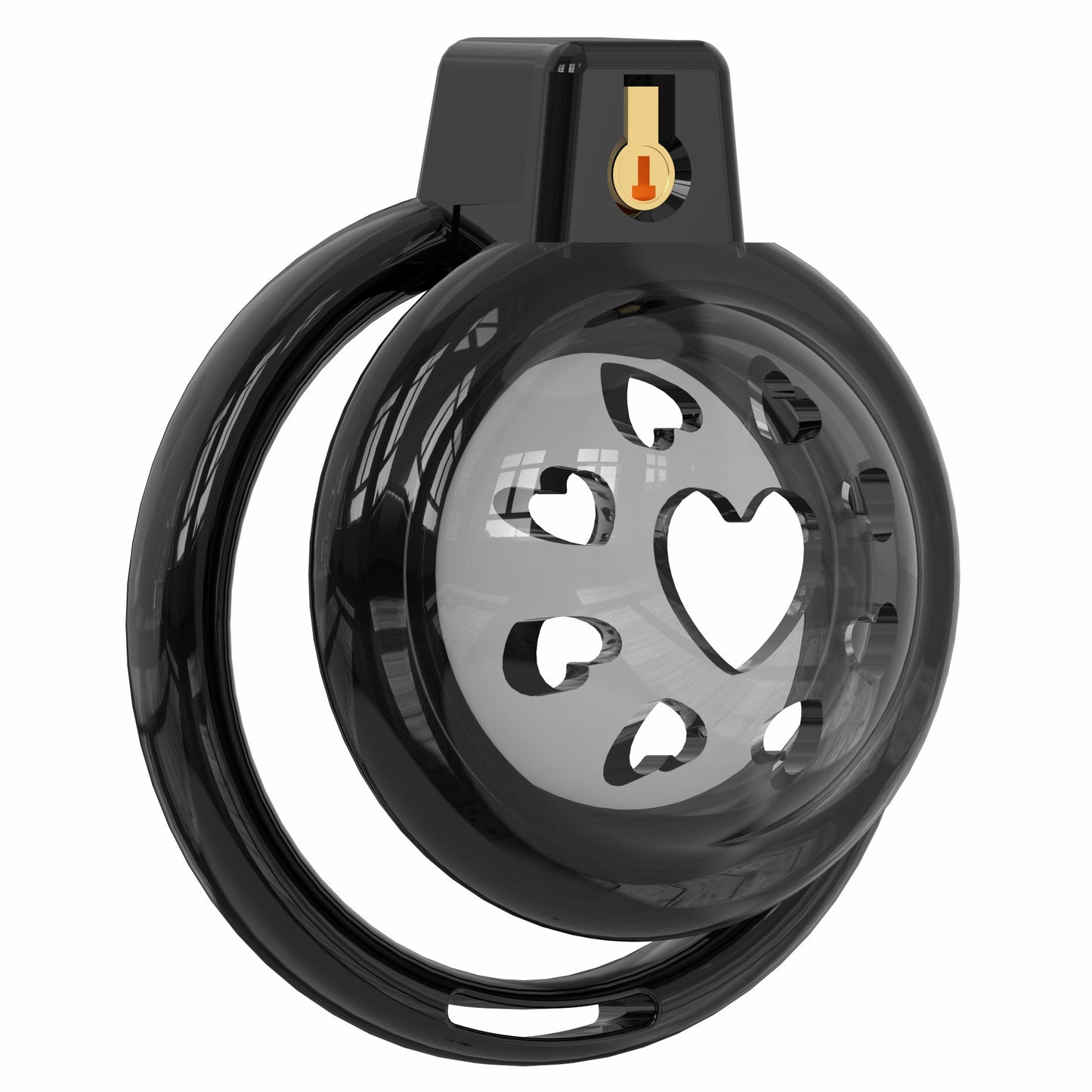 Short Soft Chastity Cage – Heart Vent Design, TPE/Silicone, Multi-Shaped