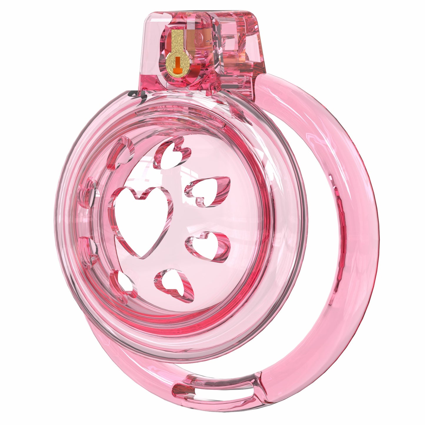 Short Soft Chastity Cage – Heart Vent Design, TPE/Silicone, Multi-Shaped