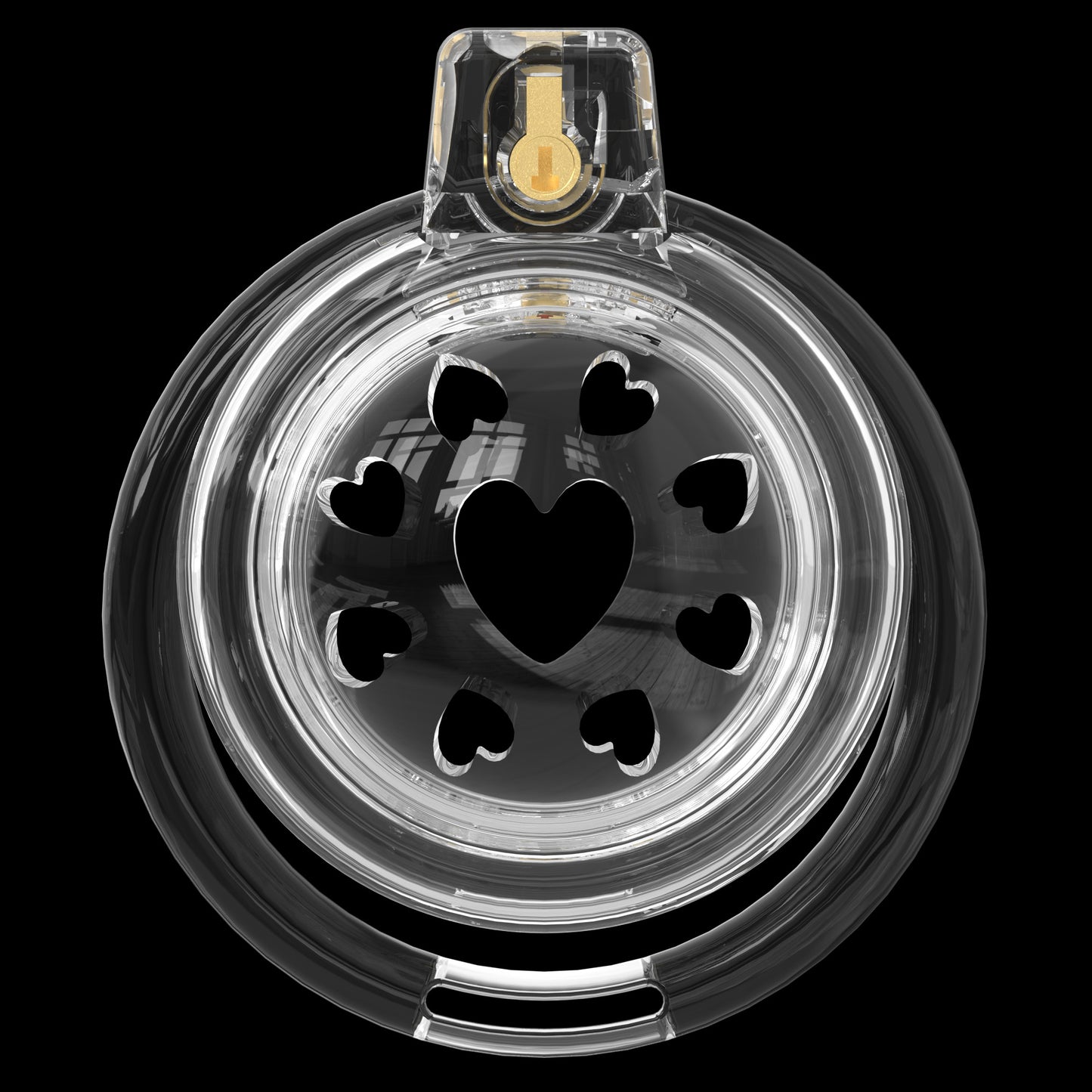 Short Soft Chastity Cage – Heart Vent Design, TPE/Silicone, Multi-Shaped