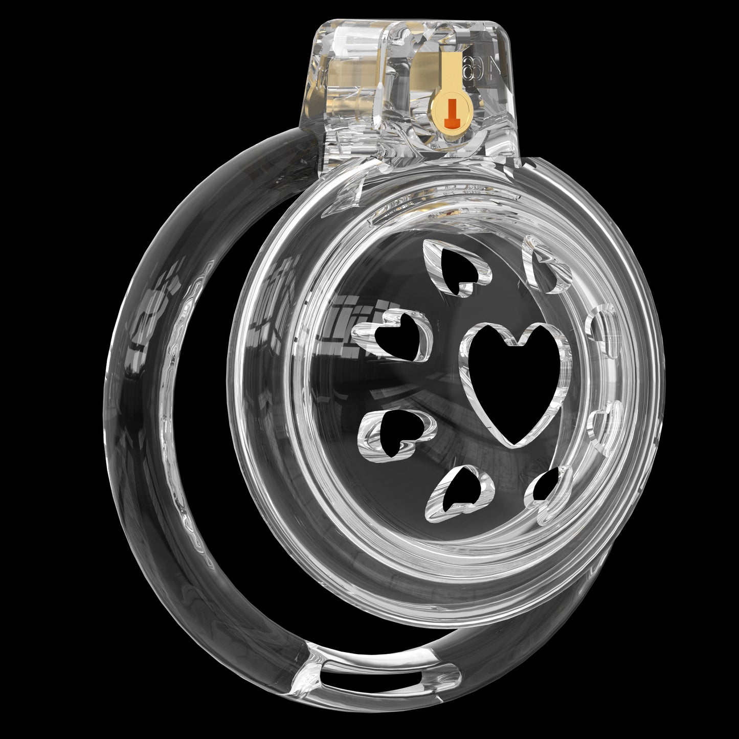 Short Soft Chastity Cage – Heart Vent Design, TPE/Silicone, Multi-Shaped
