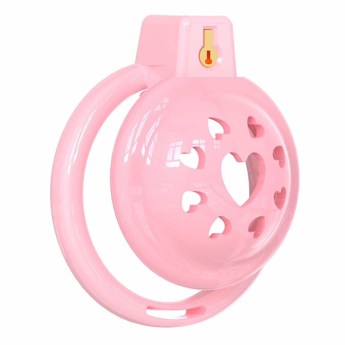 Short Soft Chastity Cage – Heart Vent Design, TPE/Silicone, Multi-Shaped