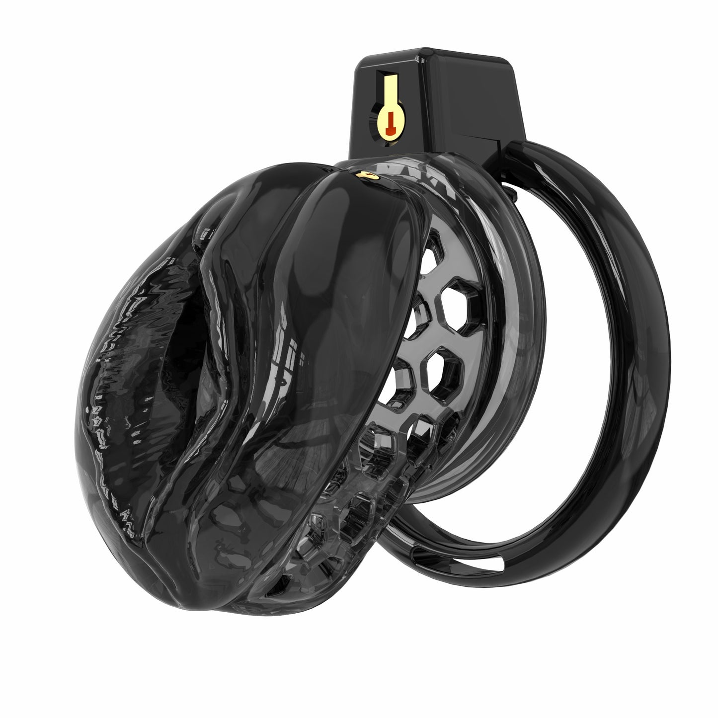 Soft Silicone Chastity Cage – Clitoral-Inspired Design | Semi-Transparent & Flexible Rings