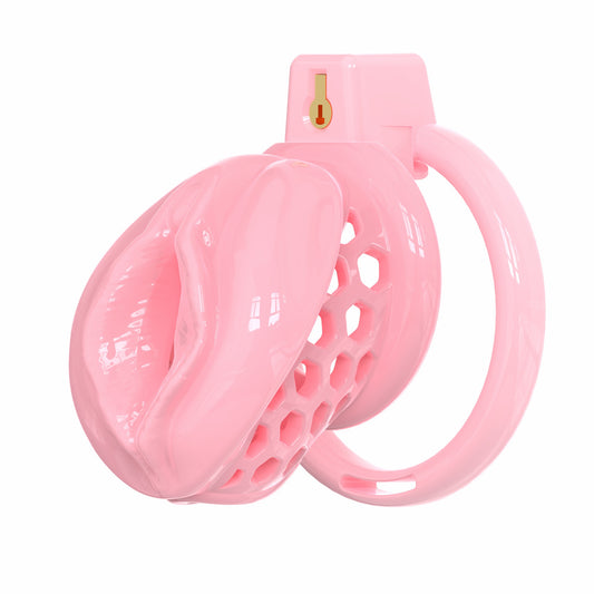 Soft Silicone Chastity Cage – Clitoral-Inspired Design | Semi-Transparent & Flexible Rings