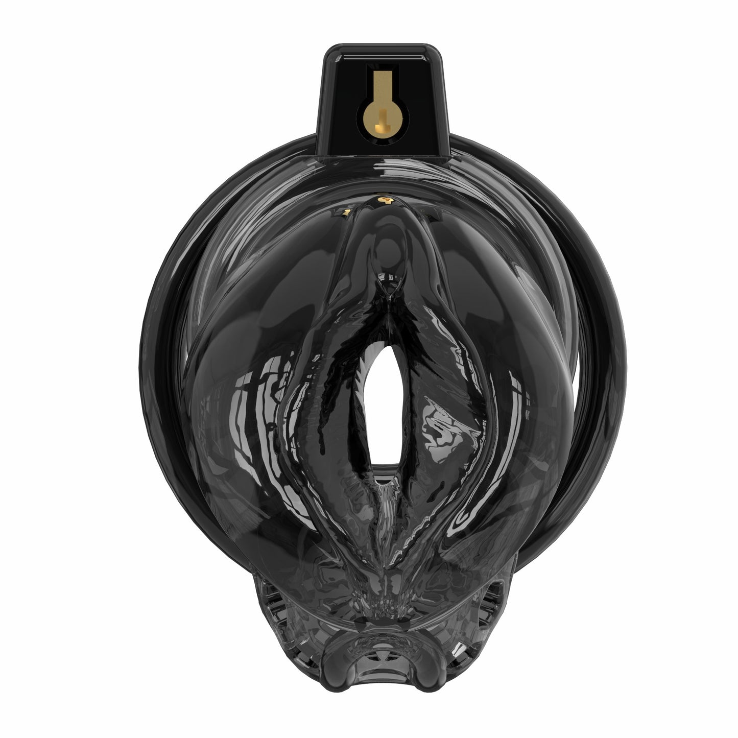 Soft Silicone Chastity Cage – Clitoral-Inspired Design | Semi-Transparent & Flexible Rings