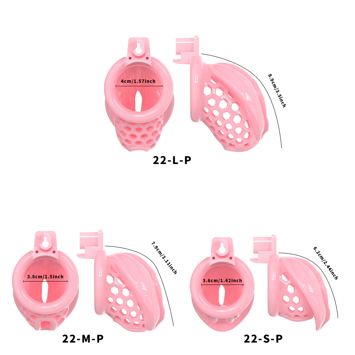 Soft Silicone Chastity Cage – Clitoral-Inspired Design | Semi-Transparent & Flexible Rings