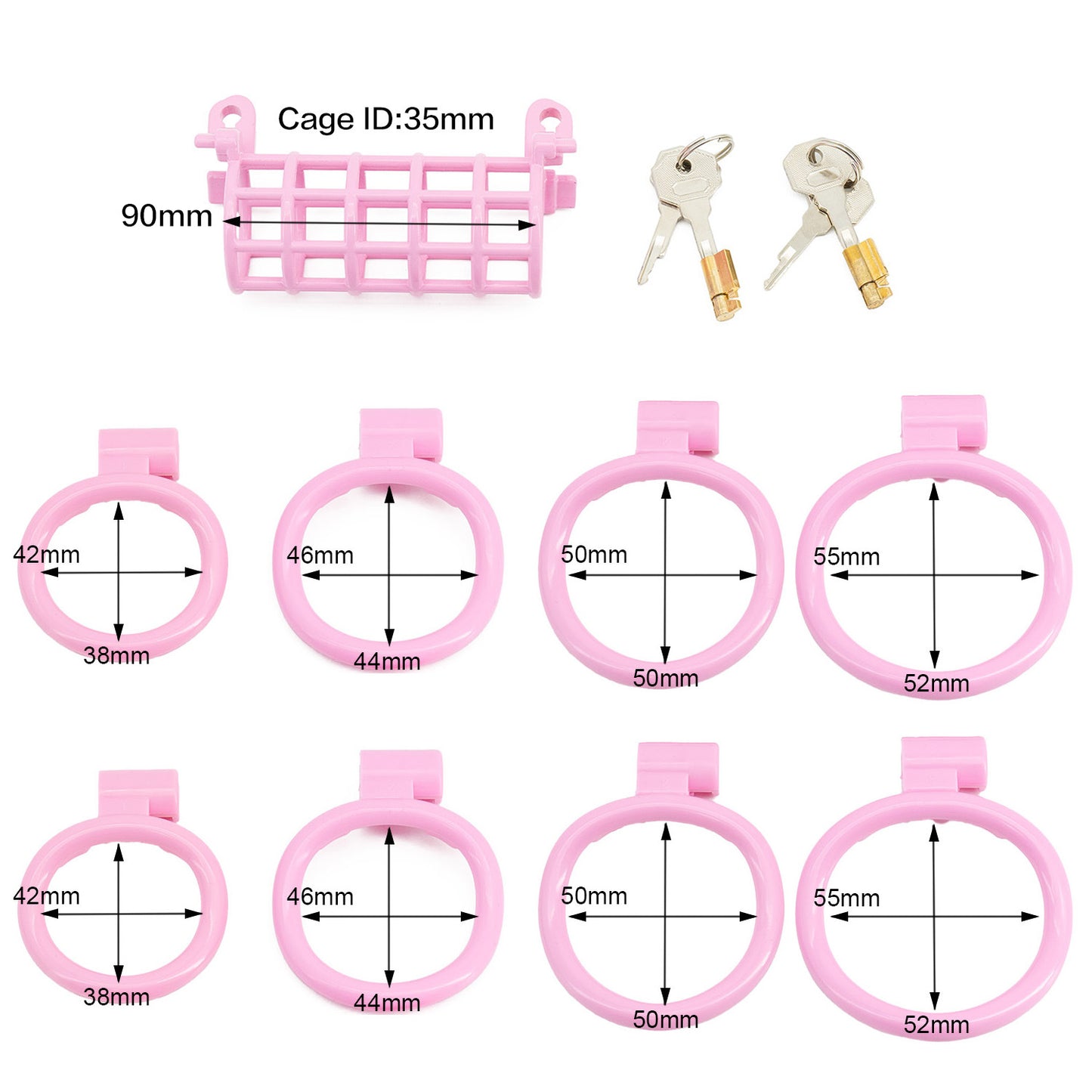 Double chicken cage chastity lock