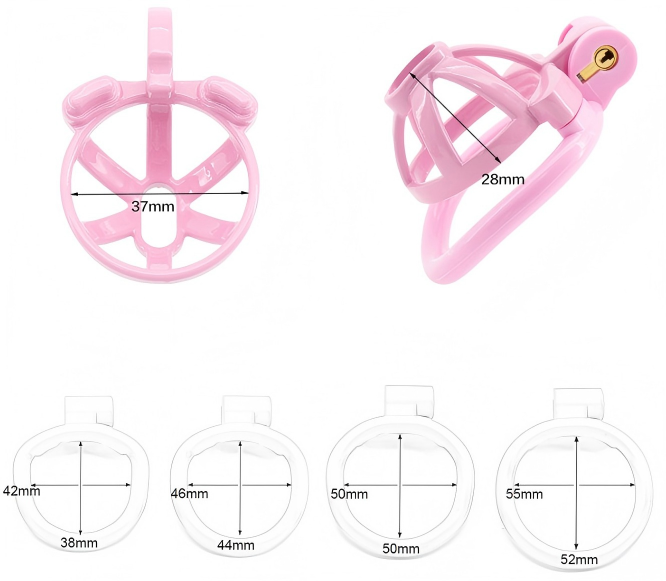 Hollow out glans chastity lock