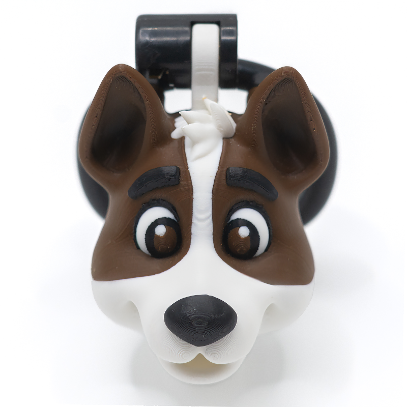 Dog Head Chastity Cage – 3D Printed Lock with Multiple Ring Sizes