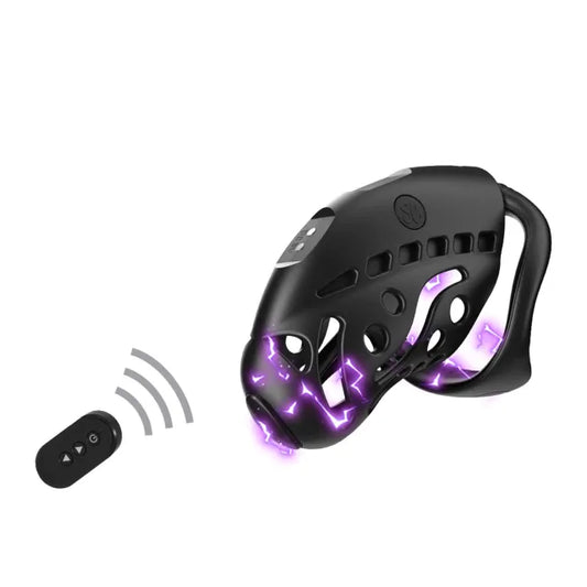 Electric Shock Resin Cock Cage with Remote Control