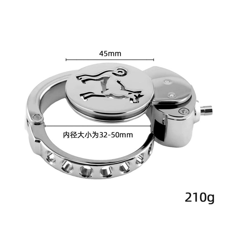 Adjustable Zodiac Chastity Lock – 12 Animal Series | Stainless Steel Cage