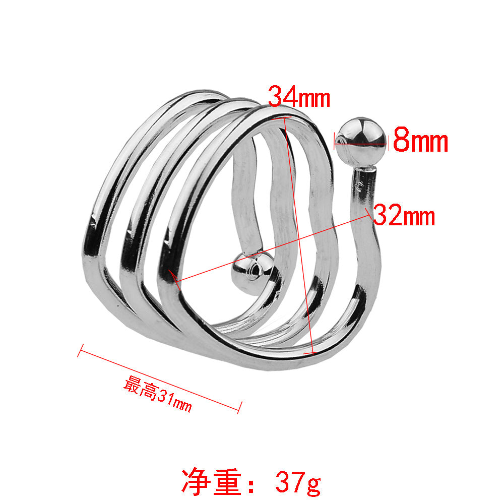 Metal Penis Restraint Device for Men – Cock Cage, Chastity Ring & Ejaculation Control Toy